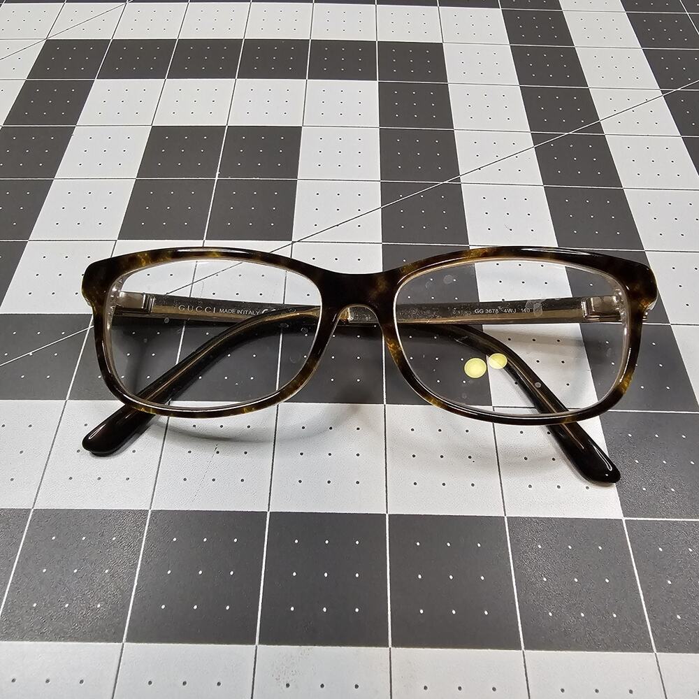 Gucci Glasses Women's Frames Gold Tortoise Shell Designer GG 3678 4WJ 140 No Rx